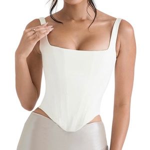 HOUSE OF CB Rafa Satin Longline Corset Top